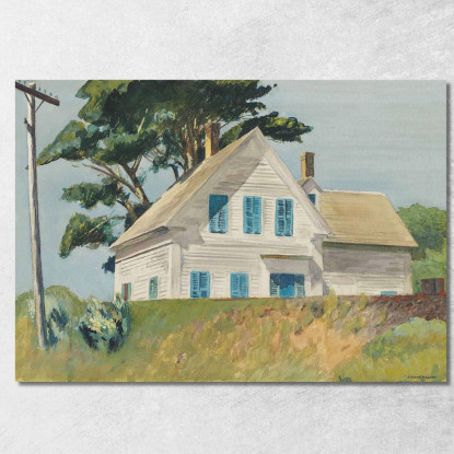 Terrapieno Ferroviario Edward Hopper eho36 quadro stampato su tela