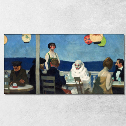 Blu Serale Edward Hopper eho38 quadro stampato su tela