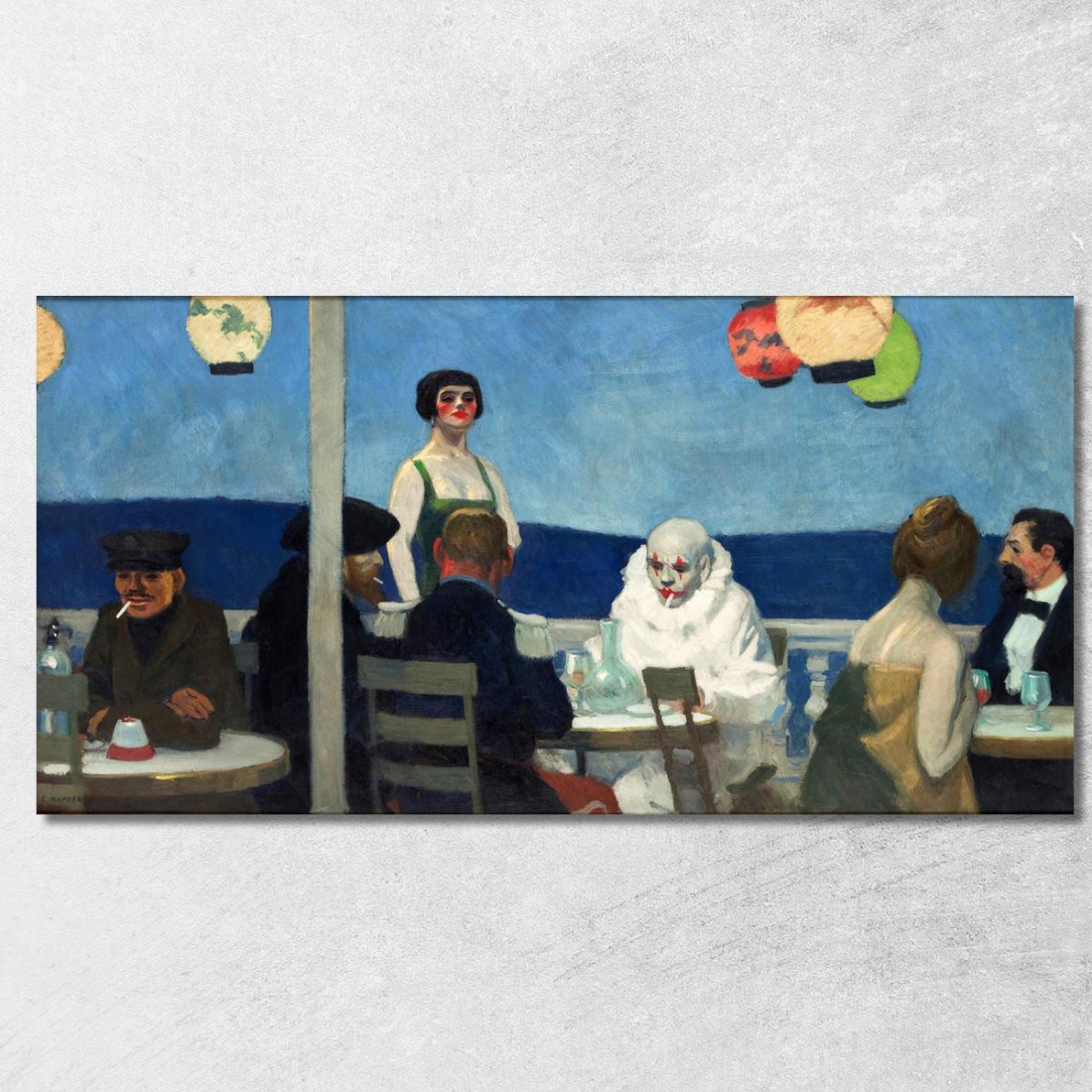 Blu Serale Edward Hopper eho38 quadro stampato su tela