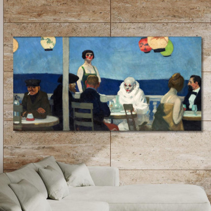 Blu Serale Edward Hopper eho38 quadro stampato su tela