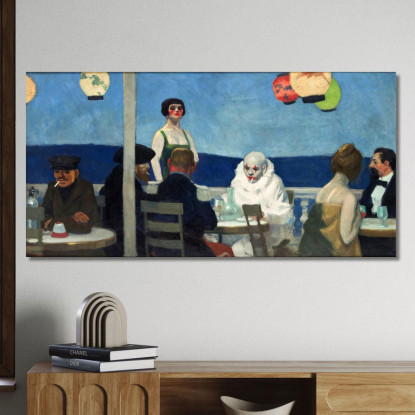 Blu Serale Edward Hopper eho38 quadro stampato su tela
