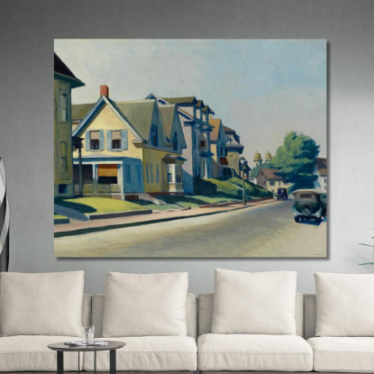 Sole Su Prospect Street Edward Hopper eho41 quadro stampato su tela