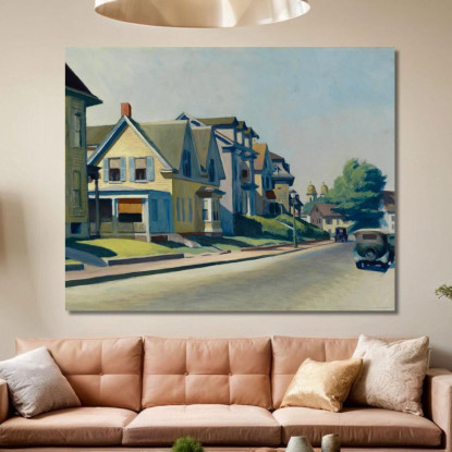 Sole Su Prospect Street Edward Hopper eho41 quadro stampato su tela