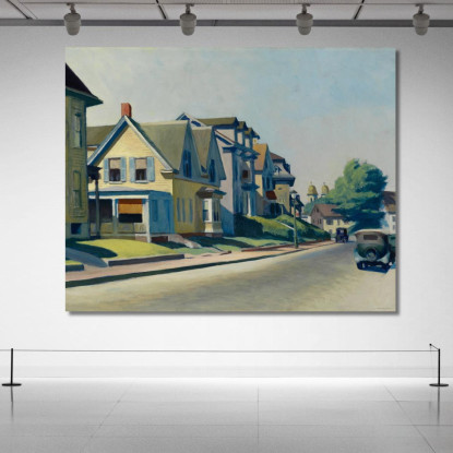 Sole Su Prospect Street Edward Hopper eho41 quadro stampato su tela