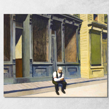 Domenica Edward Hopper eho42 quadro stampato su tela