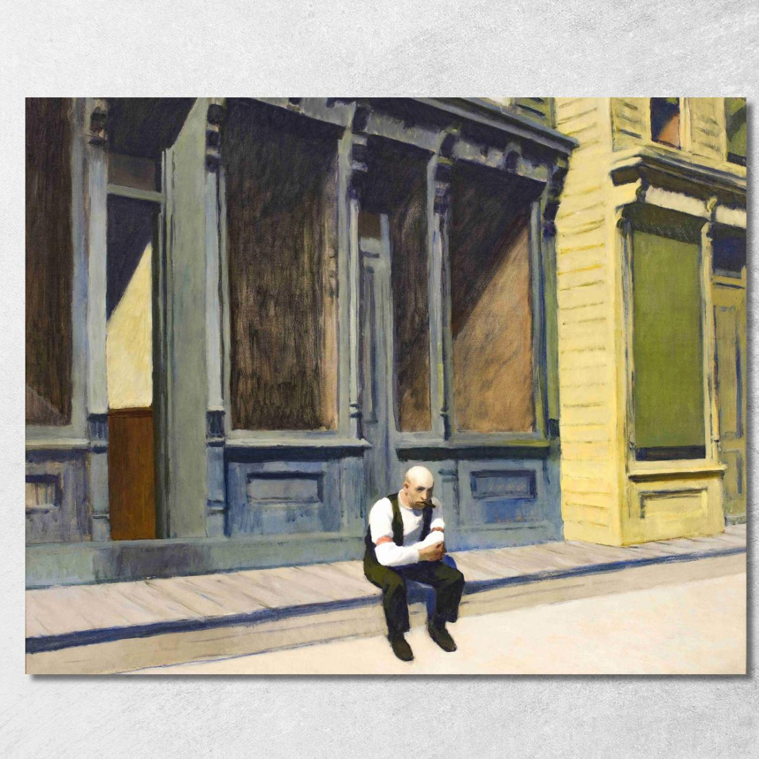 Domenica Edward Hopper eho42 quadro stampato su tela