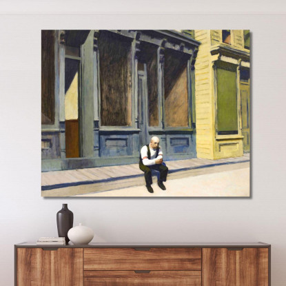 Domenica Edward Hopper eho42 quadro stampato su tela
