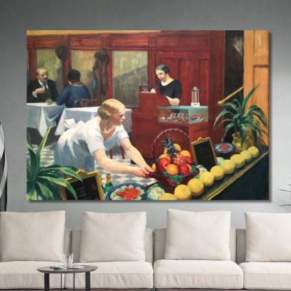Tavoli Per Signore Edward Hopper eho43 quadro stampato su tela