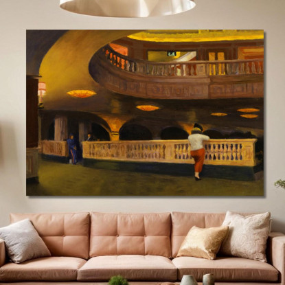 Il Teatro Sheridan Edward Hopper eho44 quadro stampato su tela