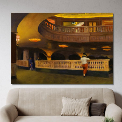 Il Teatro Sheridan Edward Hopper eho44 quadro stampato su tela