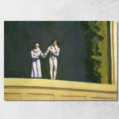 Due Comici Edward Hopper eho45 quadro stampato su tela