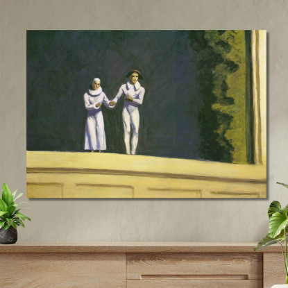 Due Comici Edward Hopper eho45 quadro stampato su tela