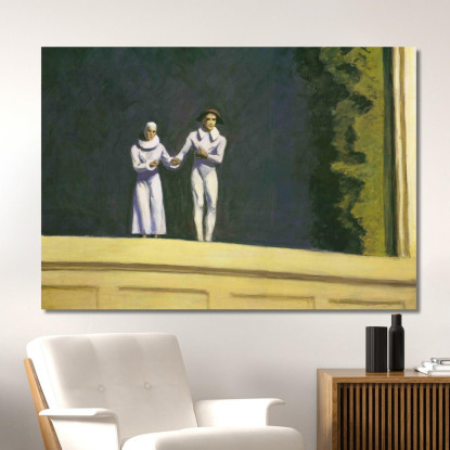 Due Comici Edward Hopper eho45 quadro stampato su tela