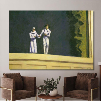 Due Comici Edward Hopper eho45 quadro stampato su tela