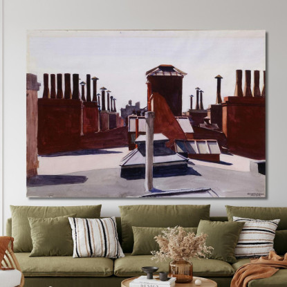 Piazza Washington Edward Hopper eho47 quadro stampato su tela