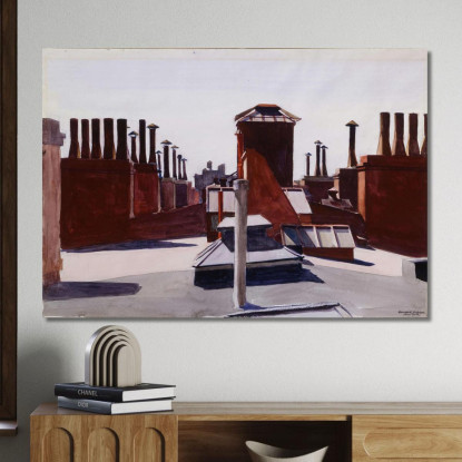 Piazza Washington Edward Hopper eho47 quadro stampato su tela
