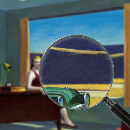 Motel Occidentale Walter Wells Edward Hopper eho48 quadro stampato su tela