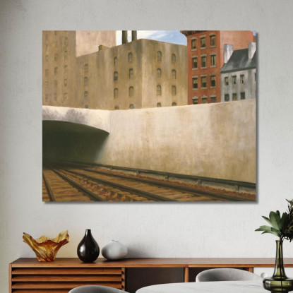 Avvicinarsi A Una Città Edward Hopper eho49 quadro stampato su tela