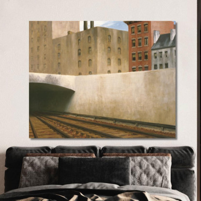 Avvicinarsi A Una Città Edward Hopper eho49 quadro stampato su tela