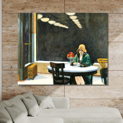 Automatico Edward Hopper eho50 quadro stampato su tela