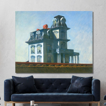 Casa Lungo La Ferrovia Edward Hopper eho51 quadro stampato su tela