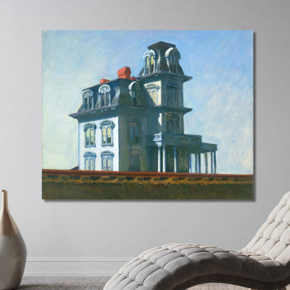 Casa Lungo La Ferrovia Edward Hopper eho51 quadro stampato su tela