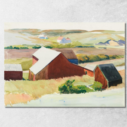 I Granai Di Cobb E Le Case Lontane Edward Hopper eho61 quadro stampato su tela