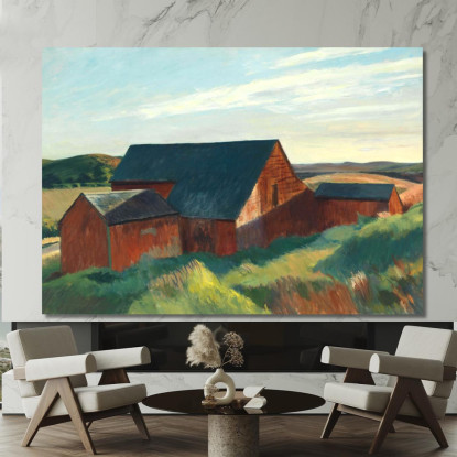 Fienili Di Cobb A Sud Di Truro Edward Hopper eho62 quadro stampato su tela