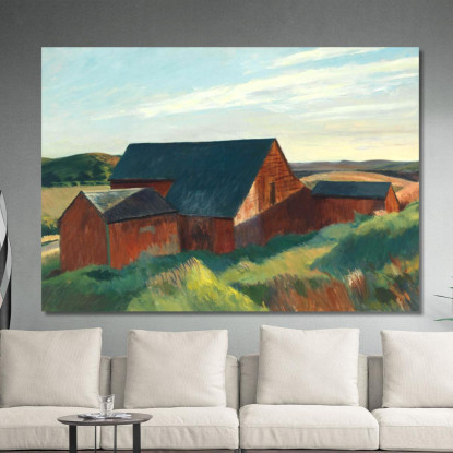 Fienili Di Cobb A Sud Di Truro Edward Hopper eho62 quadro stampato su tela