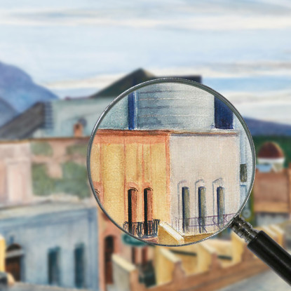 Il Palazzo Edward Hopper eho64 quadro stampato su tela
