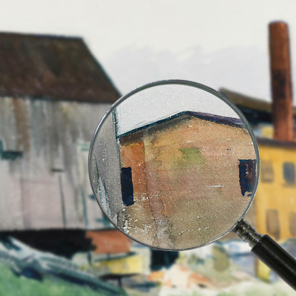 Fabbrica E Capannone Edward Hopper eho66 quadro stampato su tela