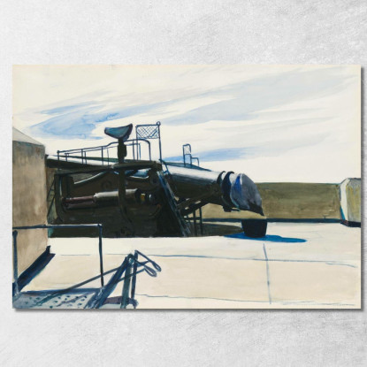 Forte E Pistola Edward Hopper eho68 quadro stampato su tela