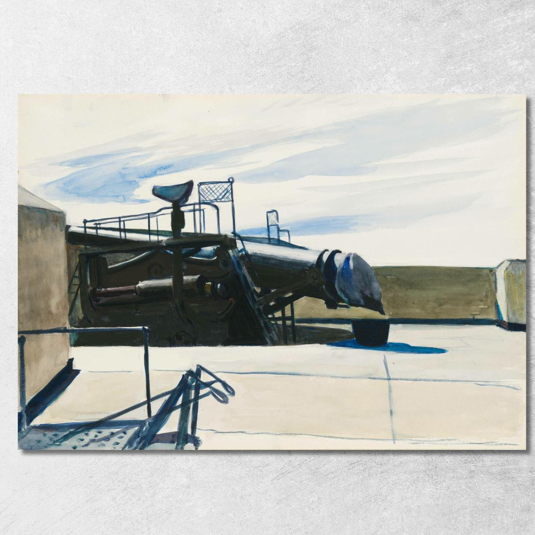 Forte E Pistola Edward Hopper eho68 quadro stampato su tela