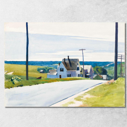 Strada Maestra Edward Hopper eho70 quadro stampato su tela