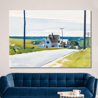 Strada Maestra Edward Hopper eho70 quadro stampato su tela