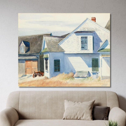 Casa Sul Fiume Pamet Edward Hopper eho72 quadro stampato su tela