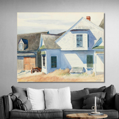 Casa Sul Fiume Pamet Edward Hopper eho72 quadro stampato su tela