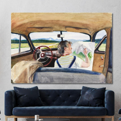 Jo Nel Wyoming Edward Hopper eho75 quadro stampato su tela