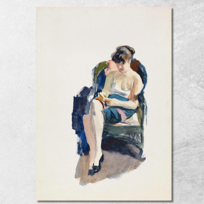 Jo Seduto Edward Hopper eho77 quadro stampato su tela
