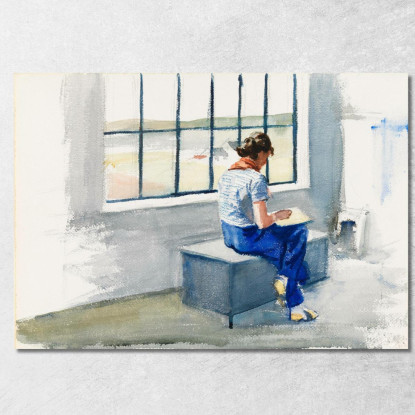 Jo Disegna Nella Truro House Edward Hopper eho78 quadro stampato su tela