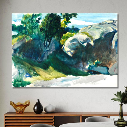 Paesaggio Colline E Alberi Edward Hopper eho79 quadro stampato su tela