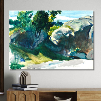 Paesaggio Colline E Alberi Edward Hopper eho79 quadro stampato su tela