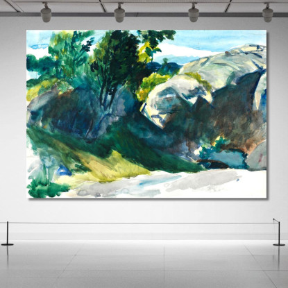 Paesaggio Colline E Alberi Edward Hopper eho79 quadro stampato su tela