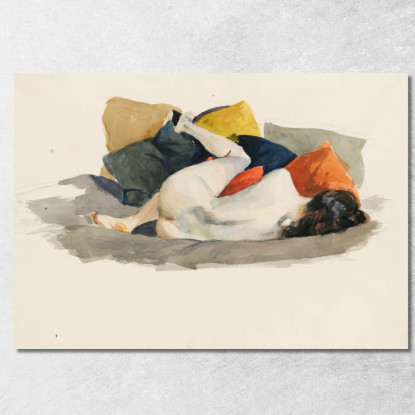 Nudo Sdraiato Edward Hopper eho81 quadro stampato su tela