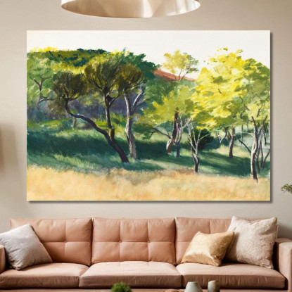 Alberi Su Una Collina Edward Hopper eho85 quadro stampato su tela