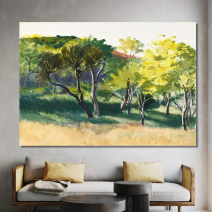 Alberi Su Una Collina Edward Hopper eho85 quadro stampato su tela