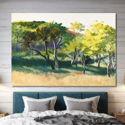 Alberi Su Una Collina Edward Hopper eho85 quadro stampato su tela