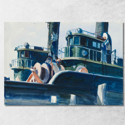 Due Pescherecci Edward Hopper eho86 quadro stampato su tela