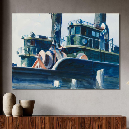 Due Pescherecci Edward Hopper eho86 quadro stampato su tela