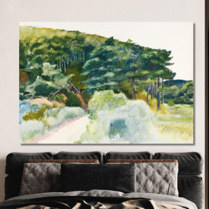 Alberi Su Una Collina Edward Hopper eho87 quadro stampato su tela